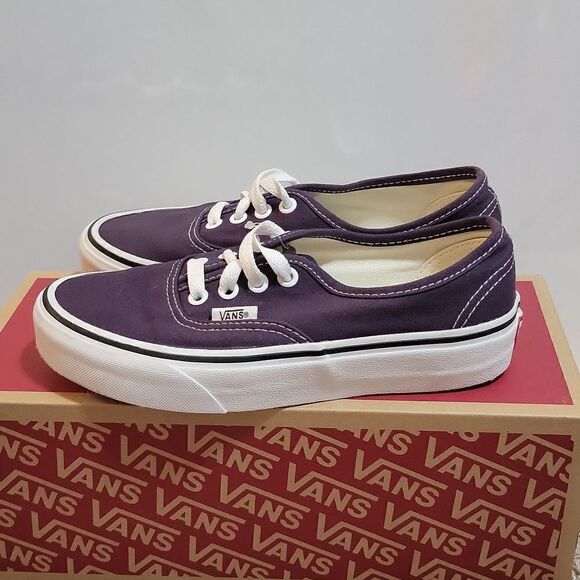 Vans Unisex Authentic Low-Top Purple Sneakers Size Women's 5.5 Men's 4 - Picture 2 of 10